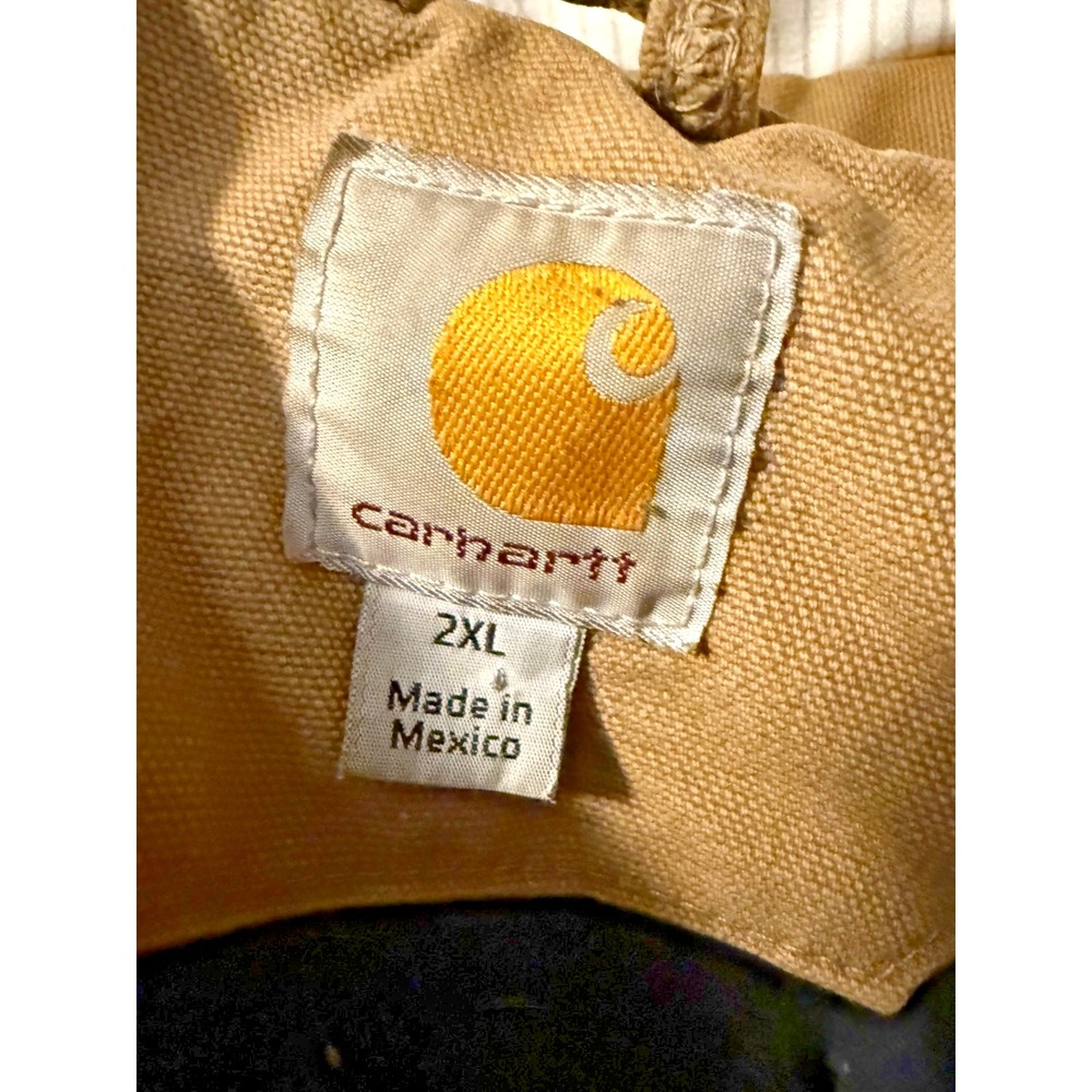 Carhartt J130 Duck Active Jacket 2XL Brown Quilted Lined Heavy Work Coat
